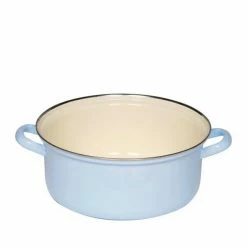 Riess Emaille Riess Kasserolle Aus Emaille In Pastell-blau 18 Cm -Casserole shop 0282 006