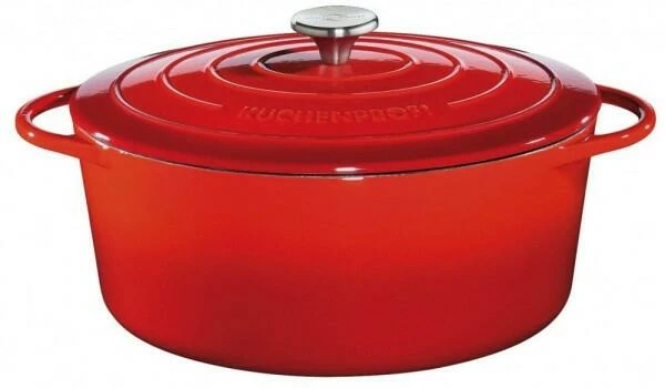 Küchenprofi Bratentopf Oval Aus Gusseisen In Rot 31 Cm / 24 X 18 Cm / 6Liter/ 24 Cm / 37,9 Cm 3 Küchenprofi Bratentopf Oval Aus Gusseisen In Rot 31 Cm / 24 X 18 Cm / 6Liter/ 24 Cm / 37,9 Cm