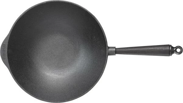 Skeppshult Wokpfanne Aus Gusseisen Mit Eschenholzgriff 5 Skeppshult Wokpfanne Aus Gusseisen Mit Eschenholzgriff – Bild 3