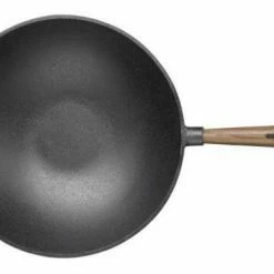 Skeppshult Wokpfanne Aus Gusseisen Mit Walnussgriff 32 Cm -Casserole shop 0875V plan 240 l