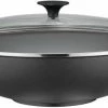 Spring Wok-Set Aus Gusseisen Mit Glasdeckel, 35 Cm -Casserole shop 1692120635 a