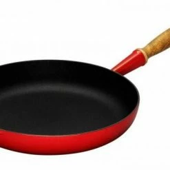 Le Creuset Bratpfanne Aus Gusseisen In Kirschrot 24 Cm