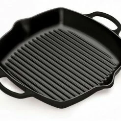 Le Creuset Grillpfanne Signature Quadratisch Mit 2 Griffen In Schwarz