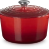 Le Creuset Hoher Bräter Signature Rund, 24 Cm In Kirschrot 24 Cm / 5 L -Casserole shop 21195240602430 00001