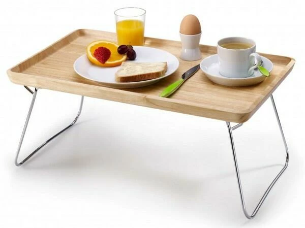 Continenta Betttablett Aus Gummibaumholz In Natur 4 Continenta Betttablett Aus Gummibaumholz In Natur – Bild 2