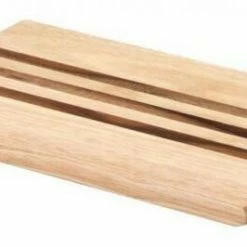 Continenta Schneidebrett Aus Gummibaumholz Mit Streifen Aus Akazienholz 26 X 16,5 X 1,2 Cm