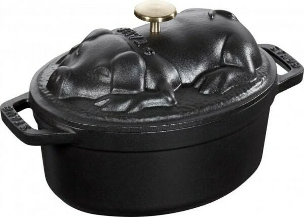 Staub Cocotte Schwein In Schwarz 3 Staub Cocotte Schwein In Schwarz