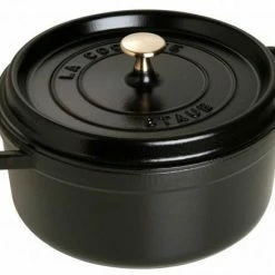 Staub Cocotte Rund Aus Gusseisen In Schwarz 12 Cm / 0,4 Liter