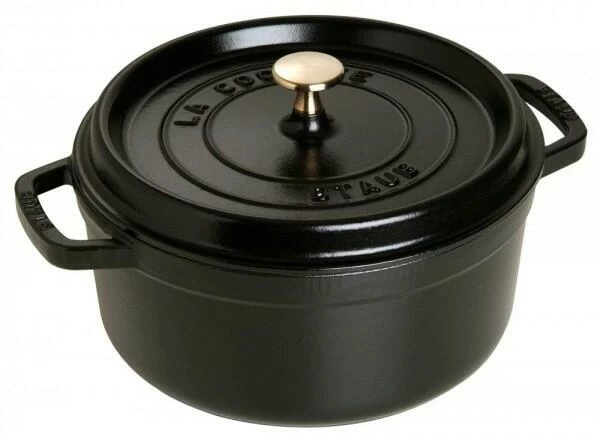 Staub Cocotte Rund Aus Gusseisen In Schwarz 28, 24 Cm / 13 Cm/ 6,7 Liter 3 Staub Cocotte Rund Aus Gusseisen In Schwarz 28, 24 Cm / 13 Cm/ 6,7 Liter