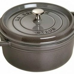 Staub Cocotte Rund Aus Gusseisen In Graphitgrau 26, 24 Cm / 12 Cm/ 5,2 Liter