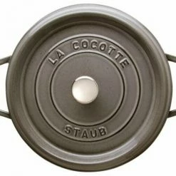 Staub Cocotte Rund Aus Gusseisen In Graphitgrau 10, 8 Cm/ 5 Cm/ 0,25 Liter -Casserole shop 40500246 l