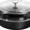 Staub Bräter Mit Glasdeckel In Schwarz 24 Cm / 18,5 Cm / 14,1 Cm / 3,44 Kg / 2,4 L -Casserole shop 40501036 neu xl