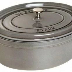 Staub Cocotte Oval Aus Gusseisen In Graphitgrau 17 Cm / 1,0 Liter