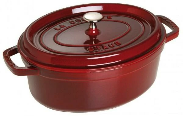 Staub Cocotte Oval Aus Gusseisen In Grenadine 33 X 28 Cm / 6,5 Liter 3 Staub Cocotte Oval Aus Gusseisen In Grenadine 33 X 28 Cm / 6,5 Liter
