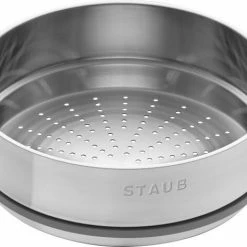 Staub Cocotte Rund Aus Gusseisen Mit Dämpfeinsatz In Kirschrot -Casserole shop 40510606 3 5