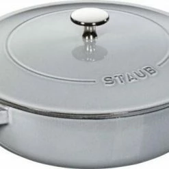Staub Bräter Mit Chistera Drop-Structure In Graphitgrau 24 Cm/2,4 L/ 115,5 Cm/ 4,5 Kg