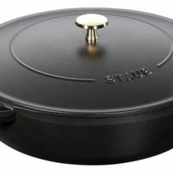 Staub Bräter Mit Chistera Drop-Structure In Schwarz 28 Cm/ 3,7 L/ 125,5 Cm/ 5,8 Kg