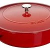 Staub Bräter Mit Chistera Drop-Structure In Kirschrot 24 Cm/ 2,4 L / 11,5 Cm/ 4,5 Kg -Casserole shop 40511475 xl