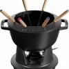 Staub Fondueset Aus Gusseisen In Schwarz 18 Cm / 12,5 Cm / 10 Cm / 1,6 L -Casserole shop 40511972 neu xl 1