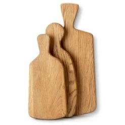 Continenta Schneidebrett Aus Eichenholz Mit Griff 34,5 X 16,5 X 1,5 Cm -Casserole shop 4106 4107 4108 1 1