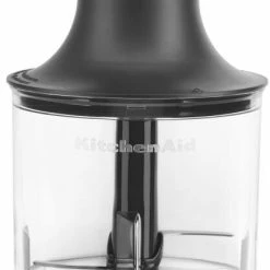 KitchenAid Stabmixer Set In Mattschwarz, Kabelgebunden 13 KitchenAid Stabmixer Set In Mattschwarz, Kabelgebunden -Casserole shop 5KHBV83x chopper att white background P191291KP 048z 3