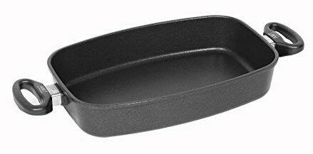AMT Gastroguss AMT Bräter Flach 33 X 21 Cm Aus Aluguss Für Induktion Bräterunterbau Mit Glasdeckel 3 AMT Gastroguss AMT Bräter Flach 33 X 21 Cm Aus Aluguss Für Induktion Bräterunterbau Mit Glasdeckel