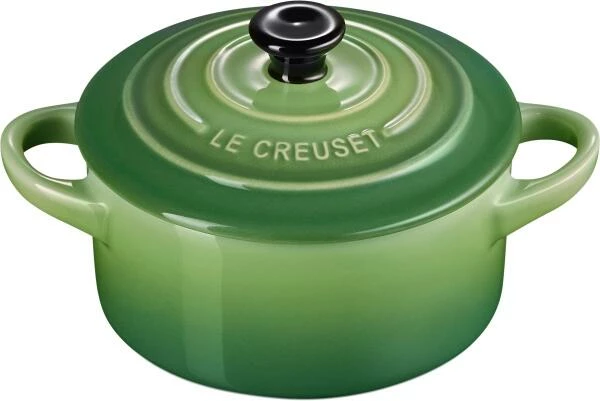 Le Creuset Mini Cocotte In Bamboo Green 3 Le Creuset Mini Cocotte In Bamboo Green