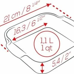 Appolia Auflaufform Quadratisch In Ecru 36 Cm / 5,4 Liter 25 Appolia Auflaufform Quadratisch In Ecru 36 Cm / 5,4 Liter -Casserole shop APPOLIA DIMENSIONS Carre 21 1 3