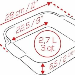 Appolia Auflaufform Quadratisch In Rot 18 Cm / 0,66 Liter -Casserole shop APPOLIA DIMENSIONS Carre 28 2