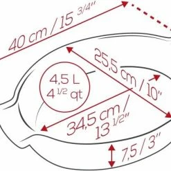 Appolia Auflaufform Oval In Blau 31 Cm Länge -Casserole shop APPOLIA DIMENSIONS Ovale 40 1