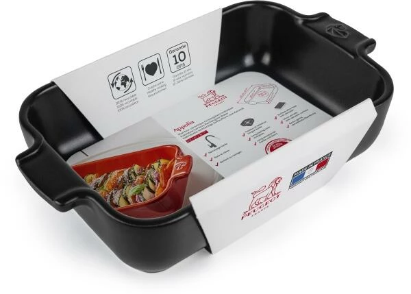 Appolia Auflaufform Rechteckig In Satin-schwarz 25 Cm / 1,4 Liter 4 Appolia Auflaufform Rechteckig In Satin-schwarz 25 Cm / 1,4 Liter – Bild 2