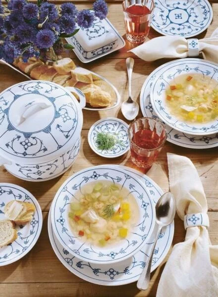 Kahla Tradition Suppenteller 22 Cm In Blau Saks 4 Kahla Tradition Suppenteller 22 Cm In Blau Saks – Bild 2