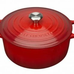 Le Creuset Bräter Signature Rund In Kirschrot 26 Cm / 5,3 L / 12 Cm / 21 Cm