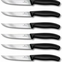 Victorinox SwissClassic Steakmesser-Set, 11 Cm, Schwarz, 6-teilig