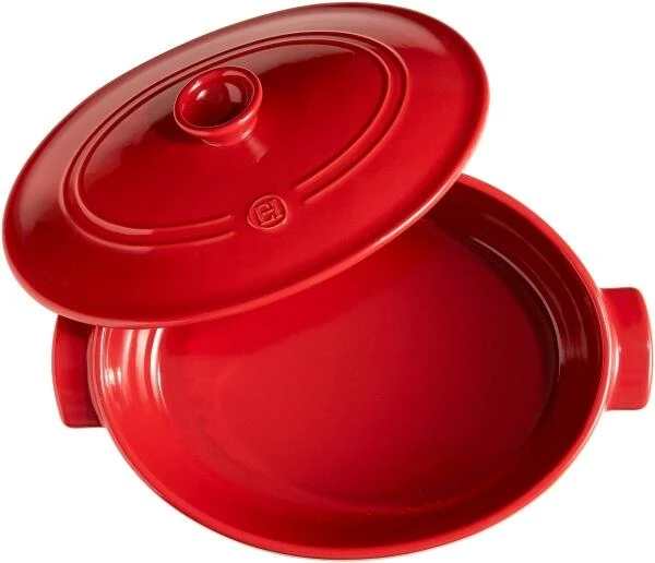Emile Henry Schmortopf Oval In Granatapfel 31 Cm / 6 Liter 4 Emile Henry Schmortopf Oval In Granatapfel 31 Cm / 6 Liter – Bild 2
