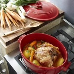 Emile Henry Schmortopf Oval In Fusain 31 Cm / 6 Liter -Casserole shop EH 4560 Amb CocotteOvale OvalPot PotAuFeu Top V 1
