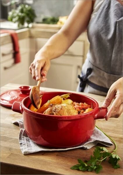 Emile Henry Schmortopf Rund In Granatapfel 28 Cm / 20 Cm / 12,5 Cm / 5,3 Liter / 4 Kg 5 Emile Henry Schmortopf Rund In Granatapfel 28 Cm / 20 Cm / 12,5 Cm / 5,3 Liter / 4 Kg – Bild 3