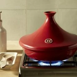 Emile Henry Tajine In Granatapfel 32 Cm/ 3,5 Liter/ 23 Cm / 20 Cm 10 Emile Henry Tajine In Granatapfel 32 Cm/ 3,5 Liter/ 23 Cm / 20 Cm -Casserole shop EH 56XX Amb Tajine Tagine TopStove H 1