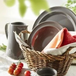 Emile Henry Suppen-/Pastateller In Fusain -Casserole shop EH 887X Amb Assiettes Plates SilexInBasket Outdoor V 4