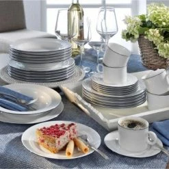 Friesland Porzellan Friesland Suppenteller JEVERLAND -Casserole shop Friesl kl Brise 3otlg 2