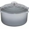 Küchenprofi Bratentopf Rund Aus Gusseisen Provence In Grau 26 Cm / 21 Cm / 11,5 Cm / 5,3 L -Casserole shop Kuechenprofi Bratentopf Braeter Gusseisen rund grau 1