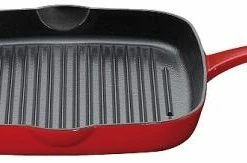 Küchenprofi Grillpfanne Hoch Aus Gusseisen In Rot