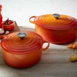 Le Creuset Bräter Signature Rund In Ofenrot 18 Cm / 1,8 L -Casserole shop Le Creuset Runder und Ovaler Braeter Signature ofenrot Stimmung l