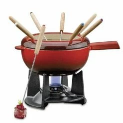 Spring Fondue-Set Saas-Fee In Rot Aus Gusseisen