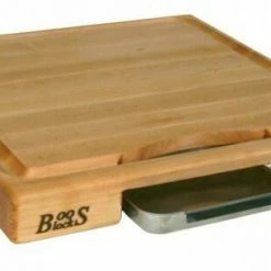 Boos Blocks Schneidebrett PrepMaster Mit Auffangschale 61 X 46 X 6 Cm/ 10,6 Kg