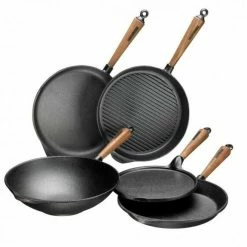 Skeppshult Bratpfanne Mit Walnussgriff, 26 Cm 9 Skeppshult Bratpfanne Mit Walnussgriff, 26 Cm -Casserole shop V Gruppbild l