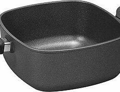 Woll Gussbräter Titanium Nowo, Viereckig 24,0 X 24,0 Cm/ 17,5 Cm/ 10,0 Cm/ 39.0 Cm/ 2,0 Kg/ 4,0 L