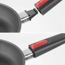 Woll Gusspfanne Titanium Nowo Eckig 28 X28 Cm/ 21,5 Cm/ 6,5 Cm/ 52,0 Cm/ 1,9 Kg -Casserole shop Woll Gusspfanne abnehmbarer 18