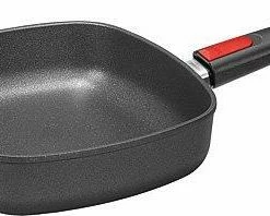 Woll Gusspfanne Titanium Nowo Eckig 26 X 26 Cm/ 19,5 Cm/ 6,5 Cm/ 50,0 Cm/ 1,8 Kg
