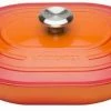 Le Creuset Oblong Signature In Ofenrot -Casserole shop web 21112310902430